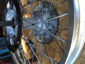 How to replace a broken dual sport motorcycle wheel rim and true mx spokes